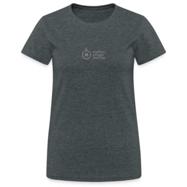 WPW Damen Shirt mit Waffenpflegewelt Aufschrift grau meliert