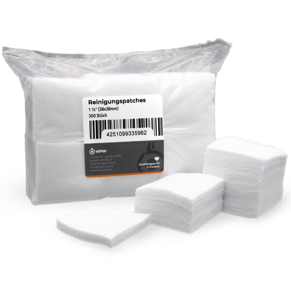 WPW Reinigungspatches aus Baumwolle - 300 Stück