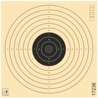 Luftpistolen-Scheiben 17 x 17 cm mit 10er Ring - nummeriert